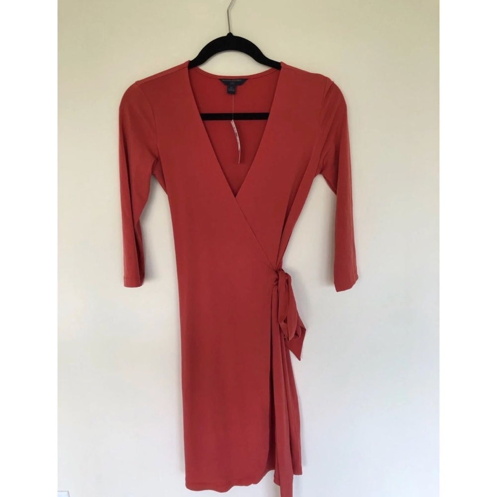 Banana Republic Factory Orange Wrap Dress